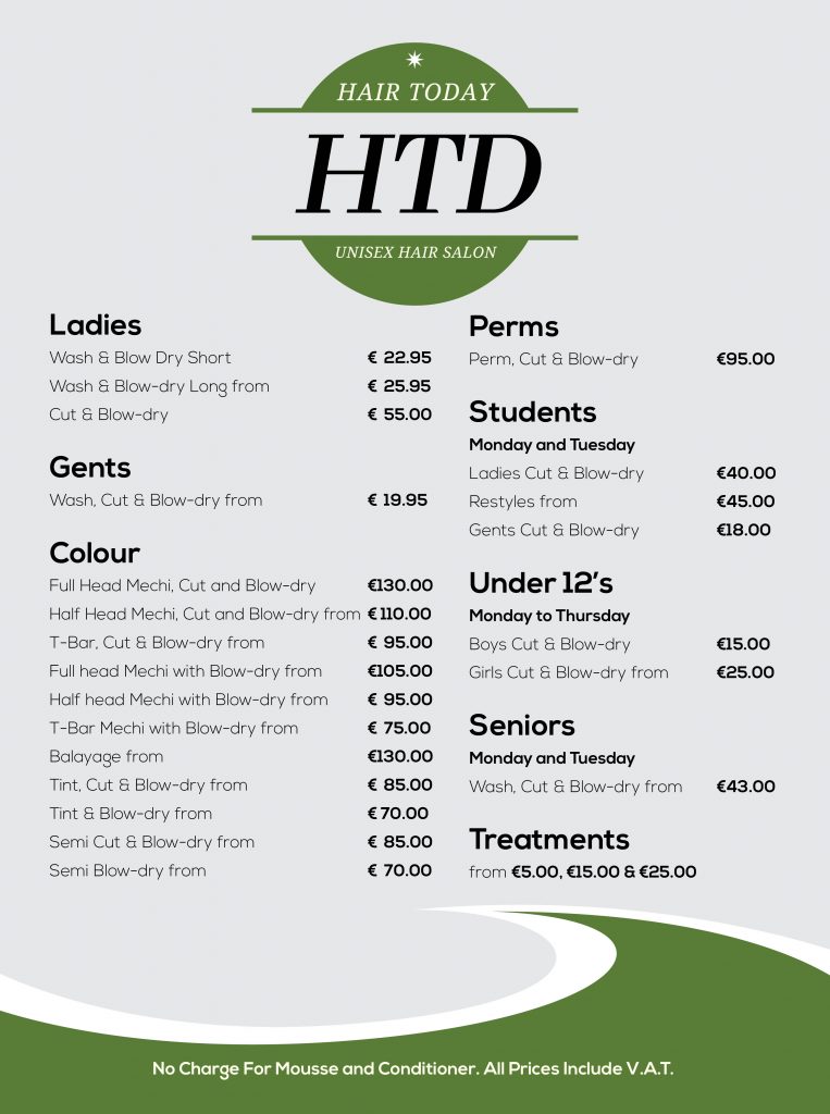 Hair Today Price List - Hair Today